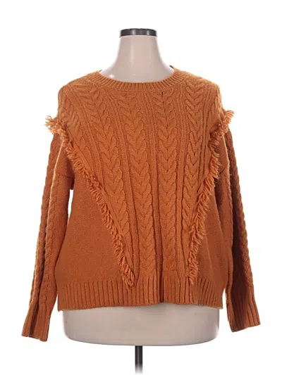 Pre-owned Lane Bryant Pullover Sweater In Orange