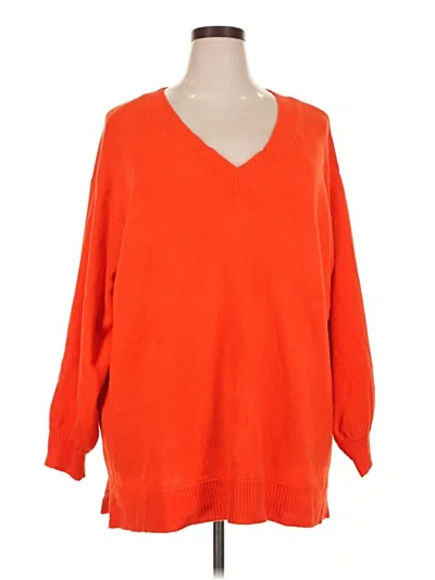 Pre-owned Lane Bryant Pullover Sweater In Orange