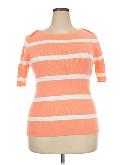 Pre-owned Lane Bryant Pullover Sweater In Orange