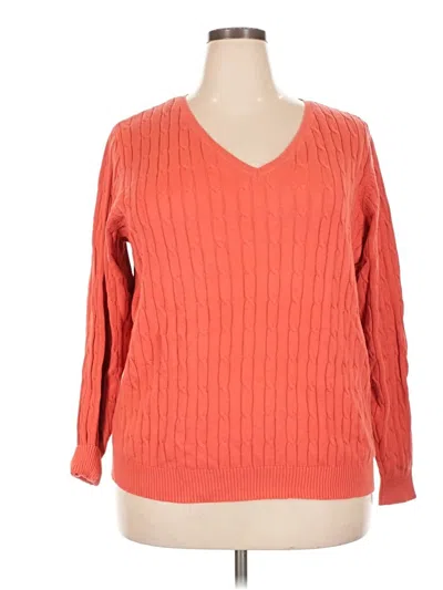Pre-owned Lane Bryant Pullover Sweater In Orange