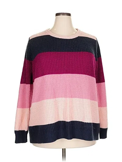 Pre-owned Lane Bryant Pullover Sweater In Pink