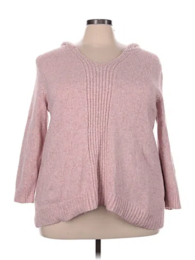 Pre-owned Lane Bryant Pullover Sweater In Pink