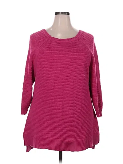 Pre-owned Lane Bryant Pullover Sweater In Pink