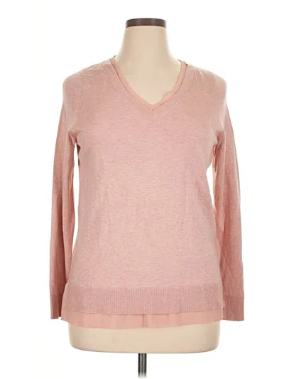 Pre-owned Lane Bryant Pullover Sweater In Pink