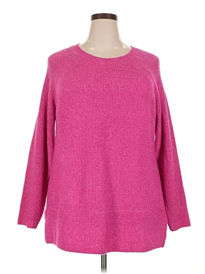 Pre-owned Lane Bryant Pullover Sweater In Pink