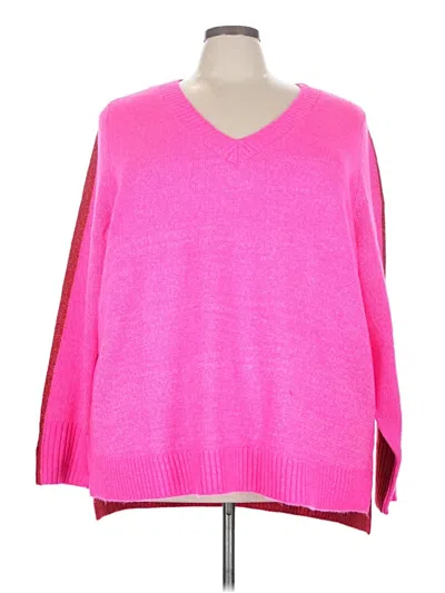 Lane Bryant Pullover Sweater In Pink