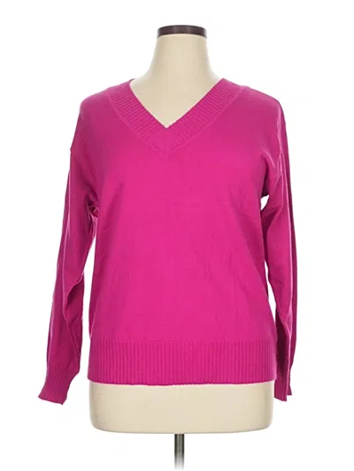 Pre-owned Lane Bryant Pullover Sweater In Pink