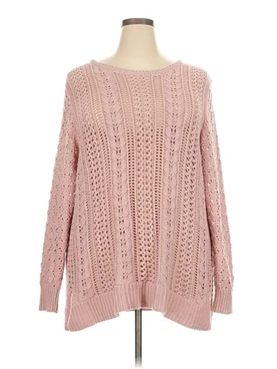 Pre-owned Lane Bryant Pullover Sweater In Pink