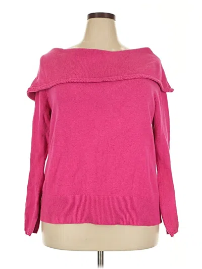 Pre-owned Lane Bryant Pullover Sweater In Pink