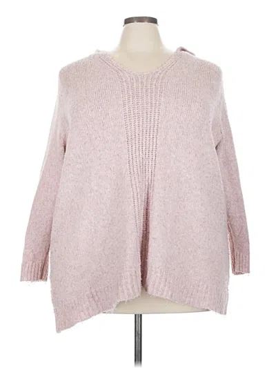 Pre-owned Lane Bryant Pullover Sweater In Pink