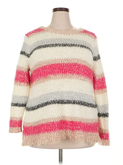 Pre-owned Lane Bryant Pullover Sweater In Pink