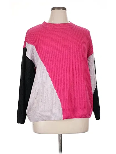 Pre-owned Lane Bryant Pullover Sweater In Pink