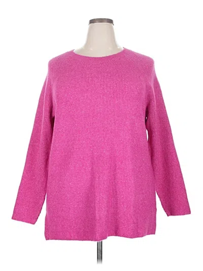 Pre-owned Lane Bryant Pullover Sweater In Pink