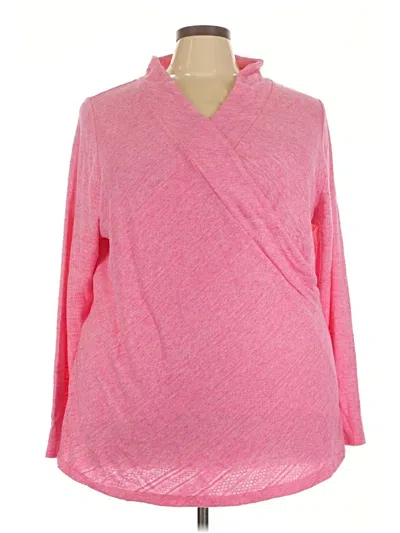 Pre-owned Lane Bryant Pullover Sweater In Pink