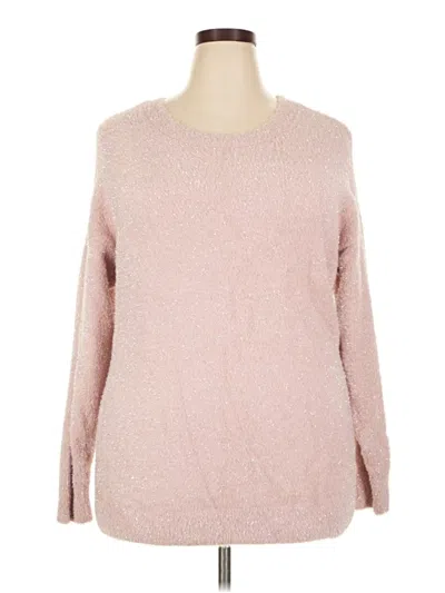 Pre-owned Lane Bryant Pullover Sweater In Pink