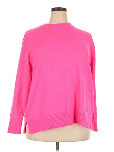 Pre-owned Lane Bryant Pullover Sweater In Pink