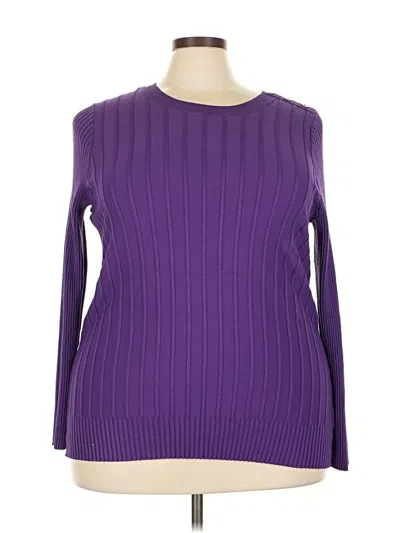 Pre-owned Lane Bryant Pullover Sweater In Purple