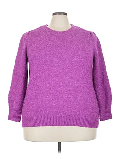 Pre-owned Lane Bryant Pullover Sweater In Purple