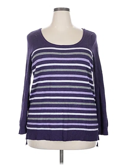 Pre-owned Lane Bryant Pullover Sweater In Purple