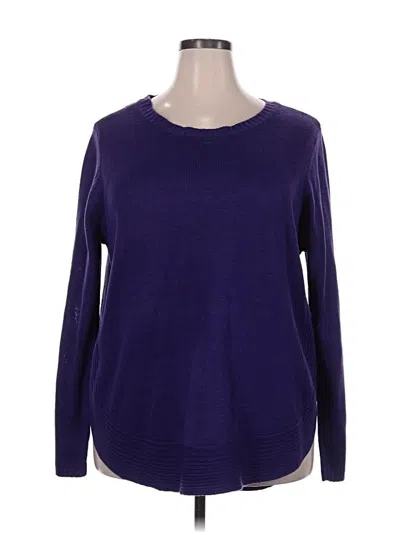 Pre-owned Lane Bryant Pullover Sweater In Purple
