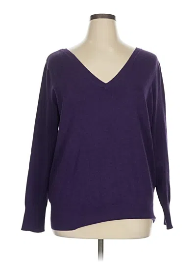 Pre-owned Lane Bryant Pullover Sweater In Purple