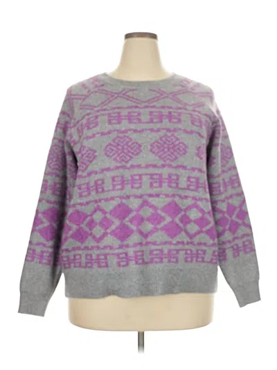 Pre-owned Lane Bryant Pullover Sweater In Purple