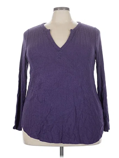 Pre-owned Lane Bryant Pullover Sweater In Purple
