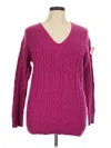 Lane Bryant Pullover Sweater In Purple