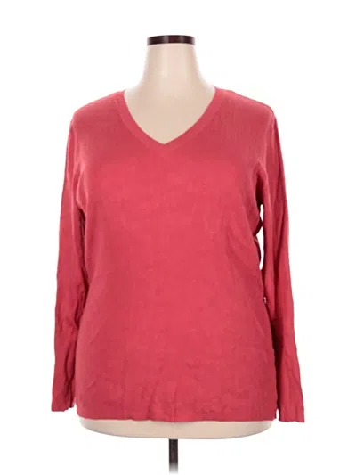 Pre-owned Lane Bryant Pullover Sweater In Red