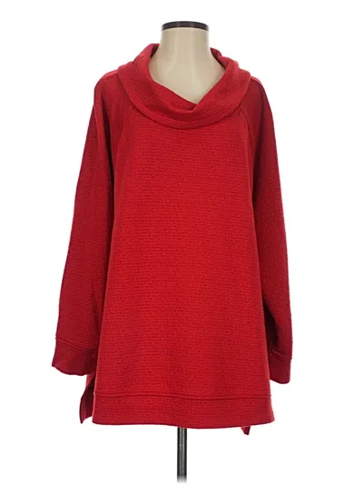 Pre-owned Lane Bryant Pullover Sweater In Red