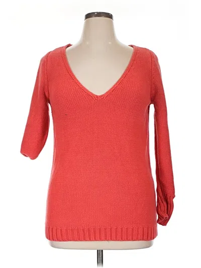 Pre-owned Lane Bryant Pullover Sweater In Red