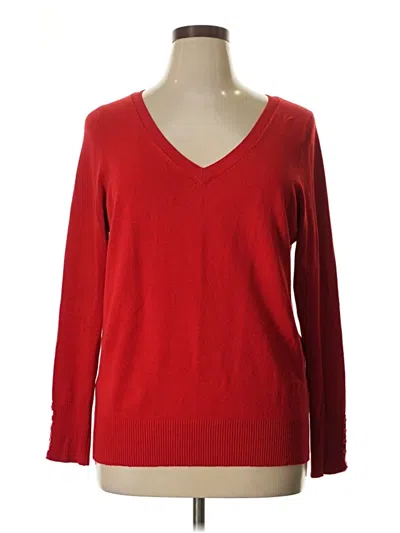 Pre-owned Lane Bryant Pullover Sweater In Red