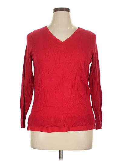 Pre-owned Lane Bryant Pullover Sweater In Red
