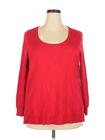 Pre-owned Lane Bryant Pullover Sweater In Red