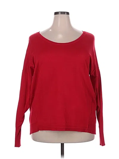 Pre-owned Lane Bryant Pullover Sweater In Red