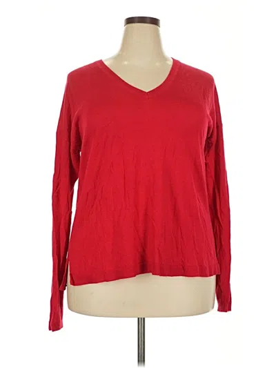 Pre-owned Lane Bryant Pullover Sweater In Red