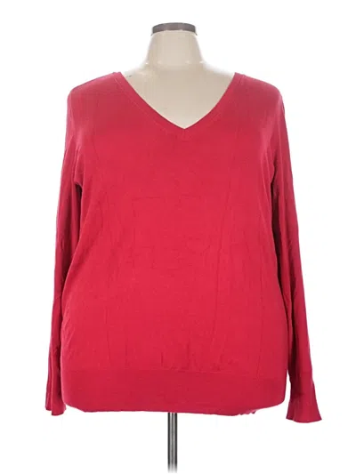Lane Bryant Pullover Sweater In Red