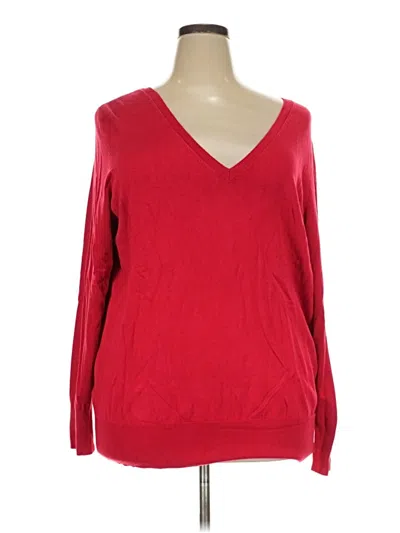 Pre-owned Lane Bryant Pullover Sweater In Red