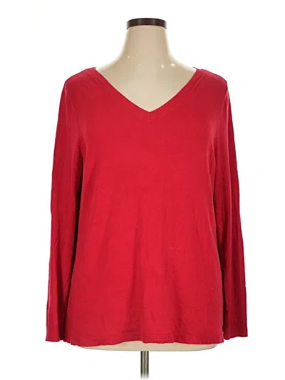 Pre-owned Lane Bryant Pullover Sweater In Red