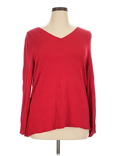 Pre-owned Lane Bryant Pullover Sweater In Red