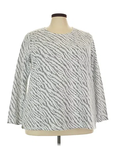 Pre-owned Lane Bryant Pullover Sweater In Silver
