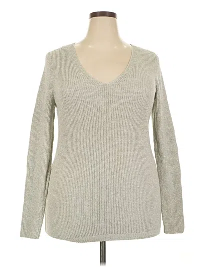 Pre-owned Lane Bryant Pullover Sweater In Silver