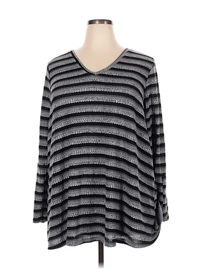 Pre-owned Lane Bryant Pullover Sweater In Silver