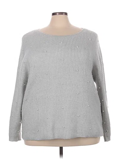 Pre-owned Lane Bryant Pullover Sweater In Silver
