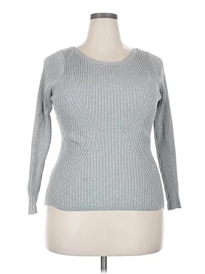 Pre-owned Lane Bryant Pullover Sweater In Silver