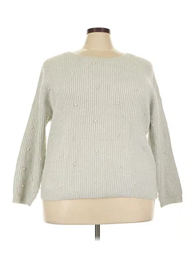 Pre-owned Lane Bryant Pullover Sweater In Silver