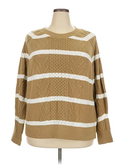 Pre-owned Lane Bryant Pullover Sweater In Tan