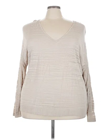 Pre-owned Lane Bryant Pullover Sweater In Tan