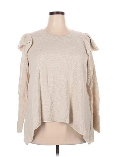 Pre-owned Lane Bryant Pullover Sweater In Tan