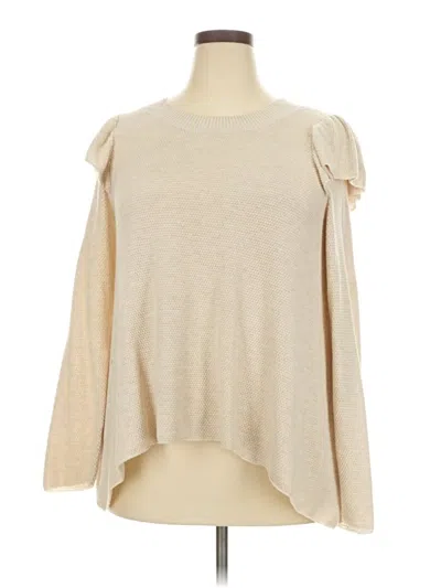 Pre-owned Lane Bryant Pullover Sweater In Tan